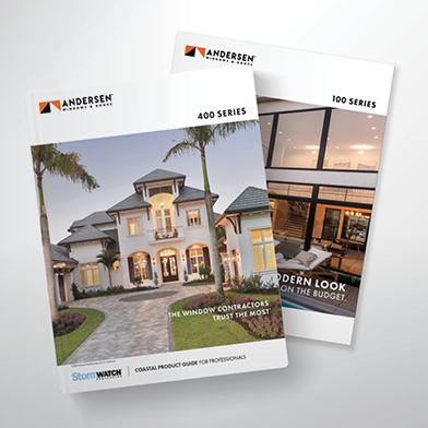 Photo of Andersen Windows product guides for 400 series and 100 series