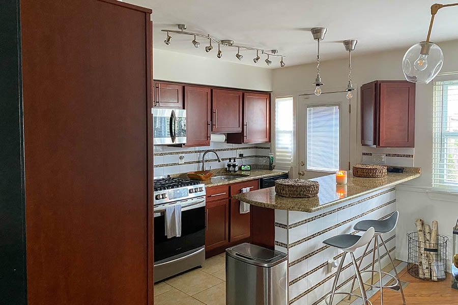 Rashida Banks Kitchen Renovation Project with Andersen Entry Door - before shot