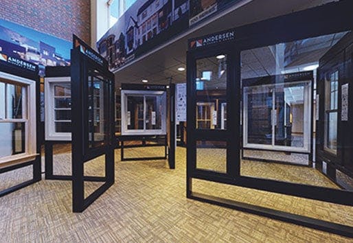 image of bayport showroom at andersen windows corporate